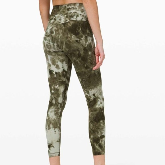 Lululemon Align Pant 25" Diamond Dye Light Sage Army Green Dark Olive, size 4 - Picture 5 of 10